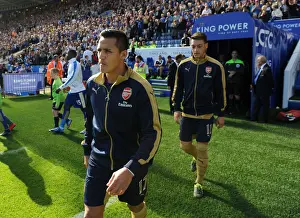 Leicester City V Arsenal 2015/16 Prints: Arsenal Stars Alexis Sanchez and Mesut Ozil: Focused Before Leicester City Showdown (2015/16)