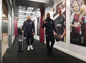 West Ham United V Arsenal 2018-19 Prints: Arsenal Stars Aubameyang and Lacazette Head to Changing Room before West Ham Clash (2018-19)