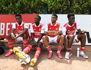 Arsenal v Ipswich Town - Pre Season 2022-23 Collection: Arsenal Stars Eddie Nketiah, Nicolas Pepe, Reiss Nelson, and Sambi Training Ahead of Arsenal v