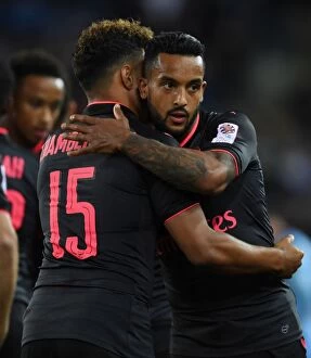 Images Dated 13th July 2017: Arsenal Stars Oxlade-Chamberlain and Walcott in Action against Sydney FC (2017-18)