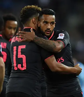 Sydney FC V Arsenal - 2017-18 Prints: Arsenal Stars Oxlade-Chamberlain and Walcott in Action against Sydney FC (2017-18)