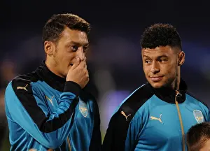 Dinamo Zagreb V Arsenal 2015-16 Prints: Arsenal Stars Ozil and Oxlade-Chamberlain Before Facing Dinamo Zagreb in 2015-16 UEFA Champions League