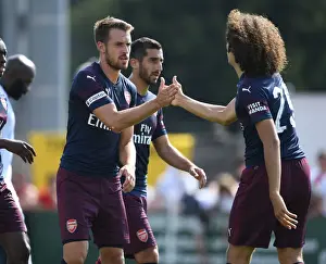 Borehamwood V Arsenal 2018-19 Prints: Arsenal Stars Ramsey and Guendouzi in Pre-Season Action against Borehamwood