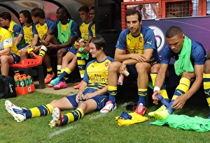 Boreham Wood V Arsenal Prints: Arsenal Stars Rosicky, Flamini, and Gibbs Pre-Season Training at Boreham Wood