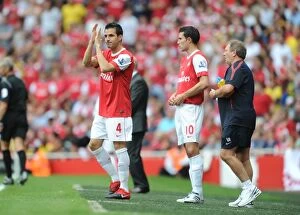 Arsenal v Blackpool 2010-11 Gallery: Arsenal substitute Cesc Fabregas. Arsenal 6: 0 Blackpool, Barclays Premier League