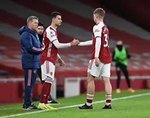 Arsenal Substitute Gabriel Martinelli Replaces Emile Smith Rowe During Empty Emirates Stadium: Arsenal vs Newcastle United, Premier League 2021