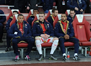 Arsenal Sunderland 2015-16 Prints: Arsenal Substitutes: Gibbs, Chambers