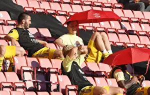 Arsenal Substitutes Kolasinac and Ozil at Southampton's St Marys Stadium (Premier League 2019-20)