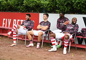 Images Dated 28th July 2021: Arsenal Substitutes: Kolasinac, Tierney, Pepe, and Lacazette Pre-Season Training