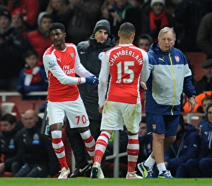 Arsenal V Newcastle United 2014/15 Prints: Arsenal Substitution: Ainsley Maitland-Niles Replaces Alex Oxlade-Chamberlain vs Newcastle United (2014/15)