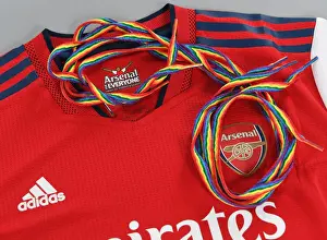 Arsenal Supports LGBTQ+ Community: Rainbow Laces Debuted at Emirates Stadium During Arsenal vs. Newcastle United Match, 2021-22 Premier League