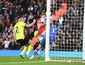 Arsenal Takes Early Lead Against Burnley: Leandro Trossard's Header at Emirates Stadium (2023-24)