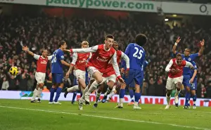 Arsenal V Everton 2010-11 Prints: Arsenal Takes the Lead: Koscielny's Strike against Everton (2-1)