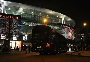 Arsenal Team Arrival at Emirates Stadium: Arsenal vs Leicester City, Premier League (2015)