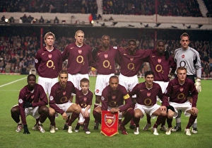 Arsenal v Ajax 2005-6 Collection: The Arsenal team. Arsenal 0: 0 Ajax