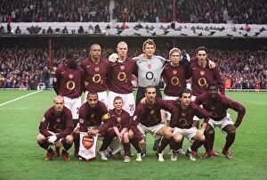 Arsenal v Villarreal 2005-6 Gallery: The Arsenal team. Arsenal 1: 0 Villarreal
