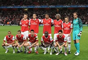 Arsenal v SC Braga 2010-11 Collection: The Arsenal team. Arsenal 6: 0 SC Braga, UEFA Champions League, Group H