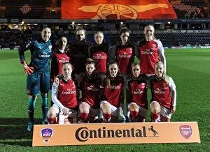 Arsenal Women v Manchester City Ladies - Continentail Cup Final Collection: Arsenal team. Arsenal Women 1: 0 Manchester City Ladies. The FA WSL Continental Cup Final