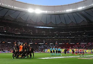 Atletico Madrid v Arsenal 2017-18 Collection: The Arsenal team. Atletico Madrid 1: 0 Arsenal. Europe League Semi Final, 2nd Leg
