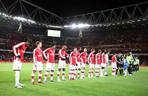 Images Dated 11th November 2008: The Arsenal team line up before the match