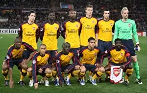 Images Dated 11th March 2009: The Arsenal team line up before the match