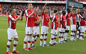 Arsenal V Blackburn Rovers 2008-9 Prints: The Arsenal team line up before the match