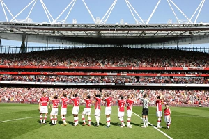 Arsenal V Stoke City 2008-09 Prints: The Arsenal team line up before the match
