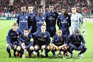 Images Dated 20th October 2009: The Arsenal team line up before the match