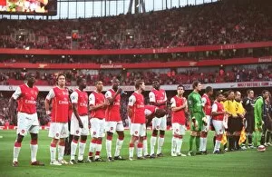 Arsenal v Manchester City 2006-7 Gallery: The Arsenal team line up before the match