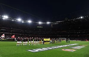 Arsenal team line up before the match. Arsenal 4: 1 CSKA Moscow. UEFA Europa League
