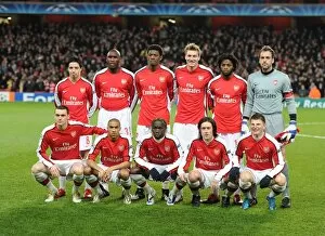 Images Dated 9th March 2010: The Arsenal team line up before the match. Arsenal 5: 0 FC Porto