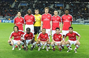 FC Porto V Arsenal 2009-10 Prints: The Arsenal team line up before the match. FC Porto 2: 1 Arsenal, UEFA Champions League