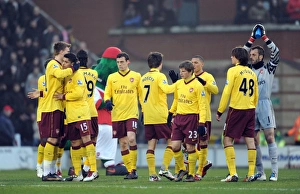 Leyton Orient V Arsenal - FA Cup 2010-2011 Prints: Arsenal team before the match. Leyton Orient 1: 1 Arsenal. FA Cup 5th Round