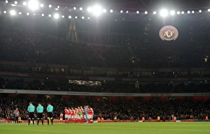Arsenal team during a minutes silence for the Brazilian football team Chapecoense Arsenal team during a minutes silence for the Brazilian football team Chapecoense