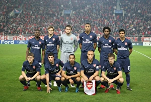 Images Dated 9th December 2009: Arsenal team. Olympiacos 1: 0 Arsenal, UEFA Champions League, Group H, Georgios Karaiskakis Stadium