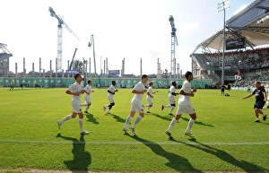 Legia Warsaw V Arsenal 2010-11 Prints: Arsenal Team Warm-Up Before 5-6 Victory Against Legia Warsaw, Warsaw 2010
