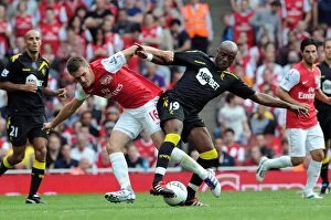 Images Dated 24th September 2011: Arsenal Thrash Bolton 3-0: Ramsey Shines in Emirates Victory