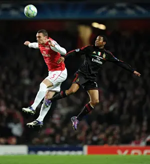 Arsenal V AC Milan 2011-12 Prints: Arsenal Thrashes AC Milan 3:0 in UEFA Champions League: Thomas Vermaelen Shines Against Robinho