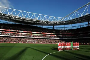Arsenal V Tottenham Hotspur 2016-17 Prints: Arsenal and Tottenham Honor Remembrance Day Before Premier League Clash at Emirates Stadium