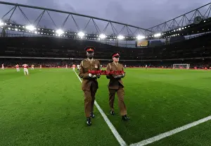 Arsenal V Tottenham Hotspur 2015-16 Prints: Arsenal and Tottenham Honor Remembrance Day with Wreath-Laying Ceremony at Emirates Stadium