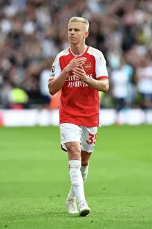 Arsenal V Tottenham Hotspur 2023-24 Prints: Arsenal and Tottenham Lock Horns in Intense Premier League Clash: Zinchenko Applauds Fans After Dramatic Draw