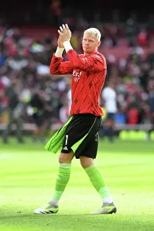 Arsenal V Tottenham Hotspur 2023-24 Prints: Arsenal and Tottenham Lock Horns: Ramsdale Applauds Fans in Arsenal's 2023-24 Premier League Draw