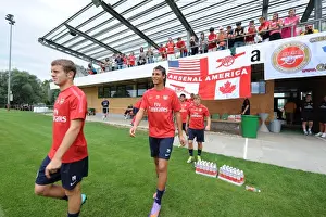 Arsenal Training: Jack Wilshere and Marouane Chamakh at Bad Waltersdorf, 2010