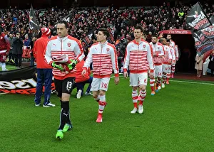 Arsenal V Aston Villa 2014-15 Prints: Arsenal Trio: Bellerin, Koscielny