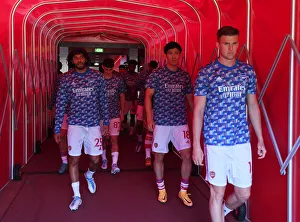 Arsenal Trio: Elneny, Tomiyasu, Holding - Pre-Match Huddle vs Leeds United (2021-22)