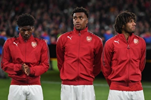 Arsenal Trio: Maitland-Niles, Iwobi, Elneny Pre-Match Huddle vs. FC Köln (2017-18)
