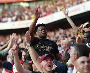 Arsenal V Manchester United 2023-24 Prints: Arsenal Triumph: Fans Euphoria vs Manchester United, Premier League 2023-24