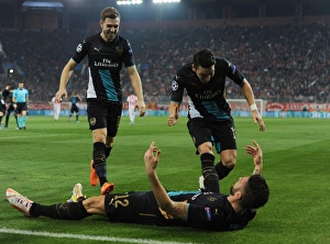 Olympiacos V Arsenal 2015-16 Prints: Arsenal Triumph: Giroud, Ramsey