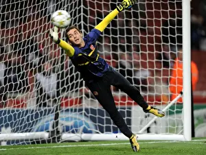Arsenal V Olympiacos 2012-13 Prints: Arsenal Triumphs 3-1 over Olympiacos in UEFA Champions League Group Stage: James Shea's Victory at Emirates Stadium
