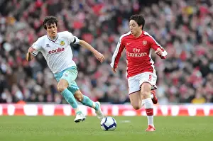 Arsenal V Burnley 2009-10 Prints: Arsenal Triumphs Over Burnley: Samir Nasri Shines in 3-1 Barclays Premier League Victory